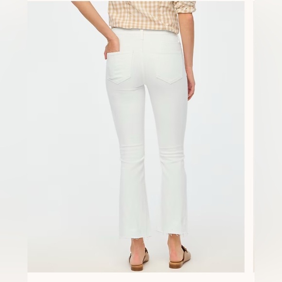 NEW J. Crew Factory White Mid-Rise Flare Crop Signature Stretch Jeans T28 - Picture 4 of 8